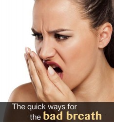 The quick ways for the bad breath